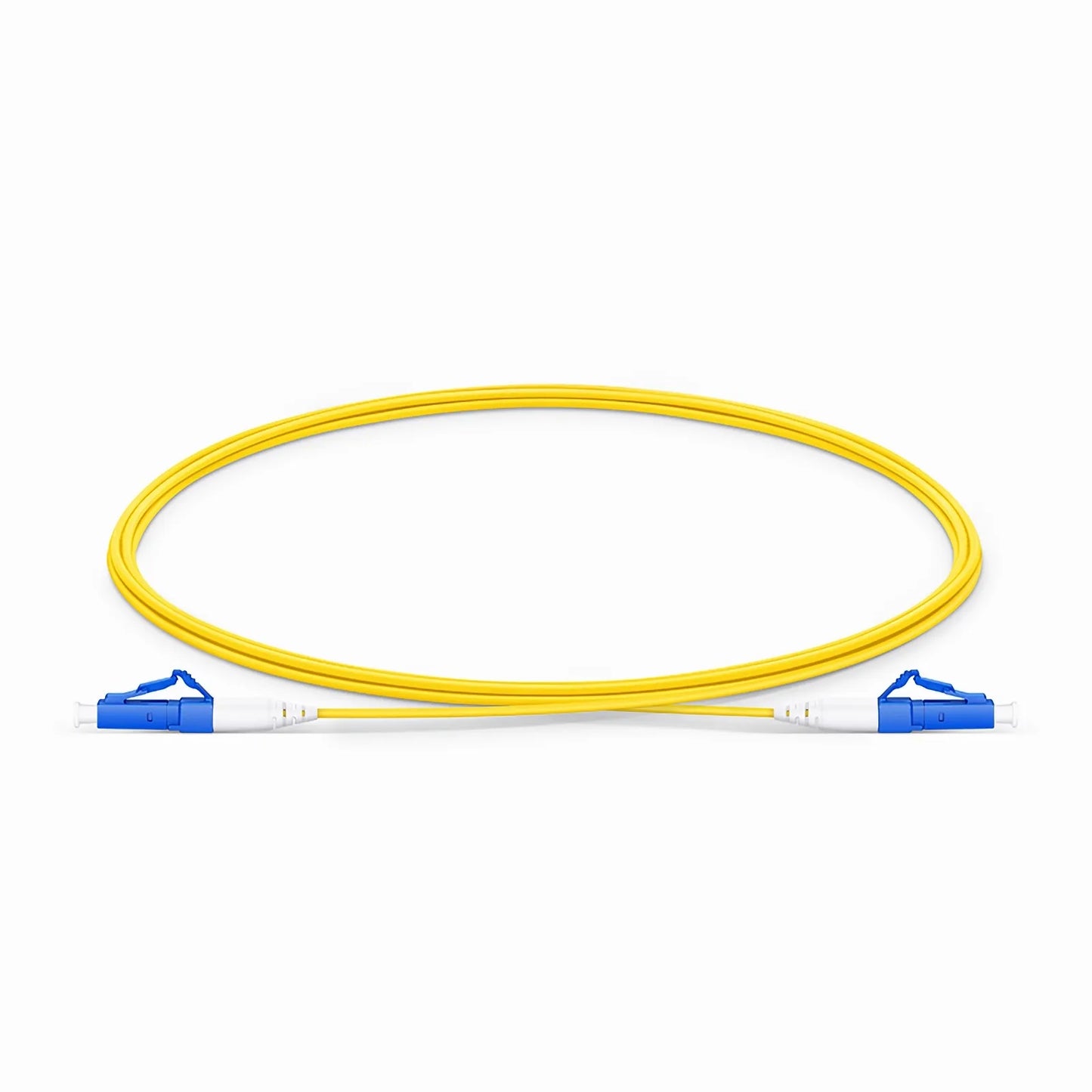 2m (7ft) Fiber Patch Cable, 1 Fiber, LC UPC Simplex to LC UPC Simplex, Single Mode (OS2), Riser (OFNR), 1.2mm, Tight-Buffered, Yellow