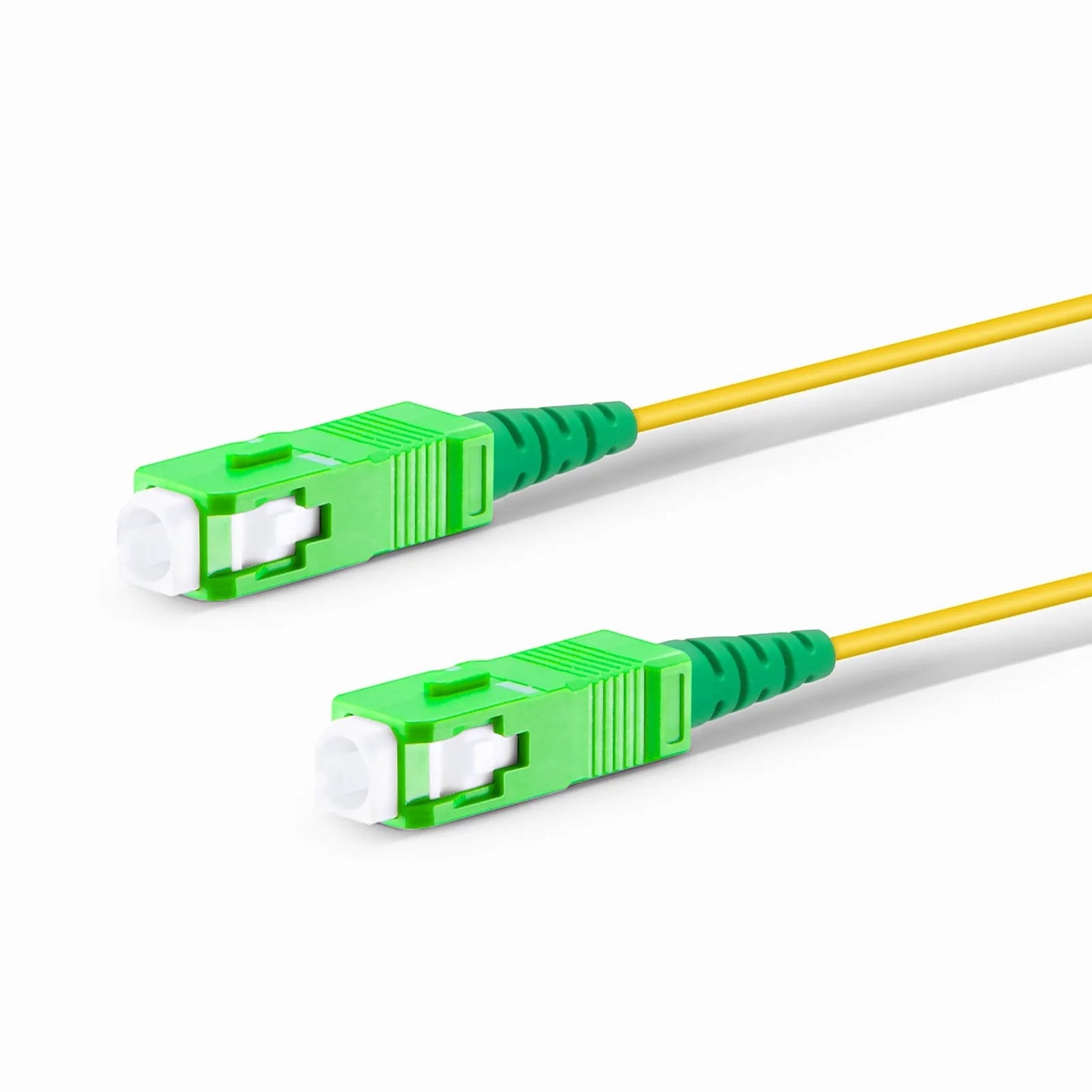 3m (10ft) Fiber Patch Cable, 1 Fiber, SC APC Simplex to SC APC Simplex, Single Mode (OS2), Riser (OFNR), 1.2mm, Tight-Buffered, Yellow