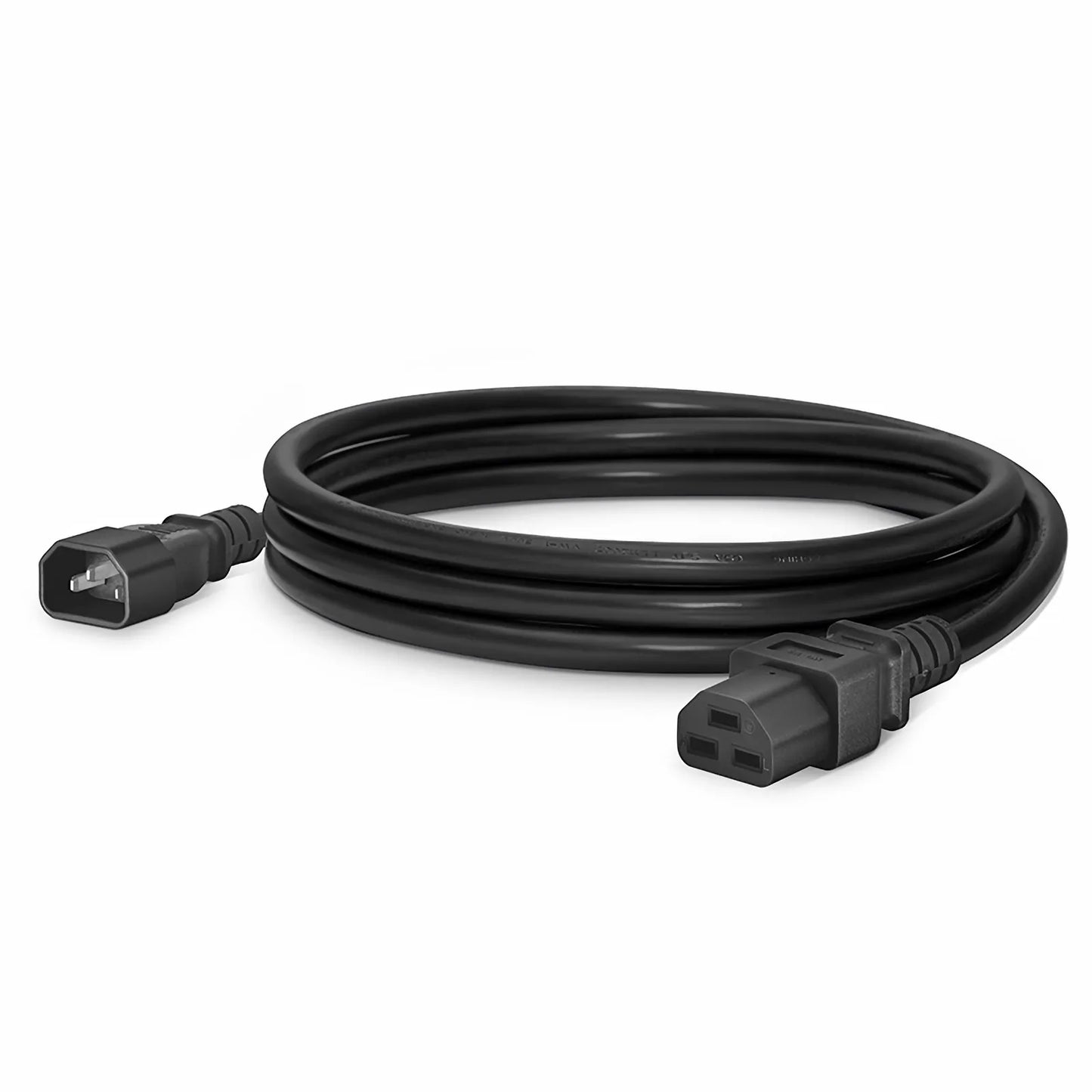 10ft (3m) IEC60320 C14 to IEC60320 C21 Heavy-Duty 14AWG 250V/15A Power Cord, Black