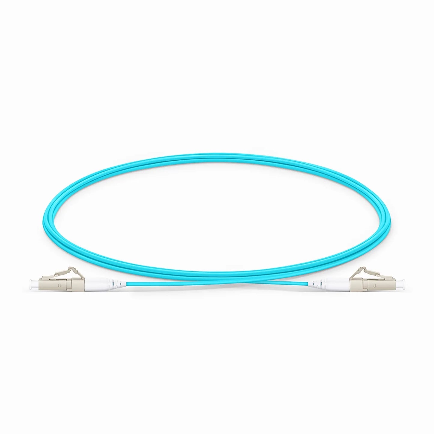 2m (7ft) Fiber Patch Cable, 1 Fiber, LC UPC Simplex to LC UPC Simplex, Multimode (OM4), Riser (OFNR), 1.2mm, Tight-Buffered, Aqua