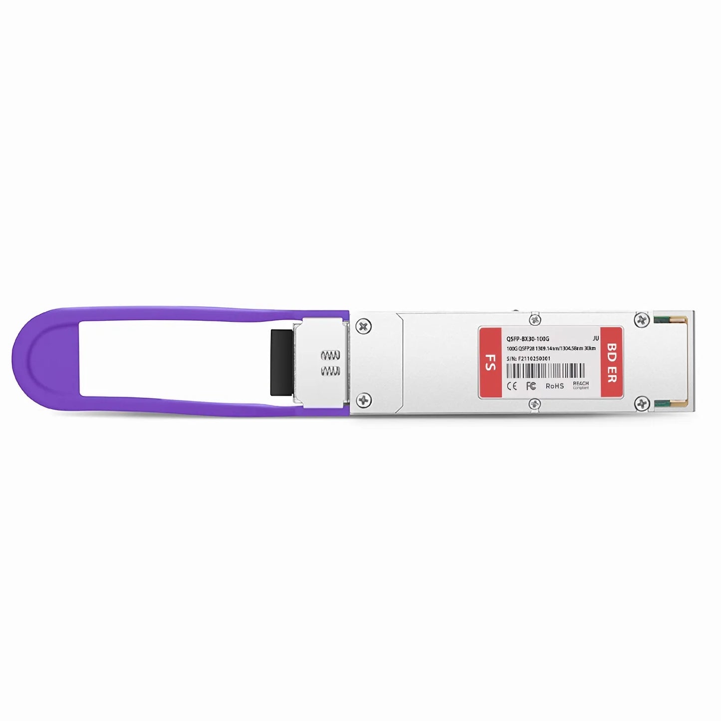 Juniper Compatible 100GBASE-BX30-D QSFP28 BiDi 4 x 25G NRZ 1309.14nm-Tx/1304.58nm-Rx 30km DOM Simplex LC/UPC SMF Optical Transceiver Module