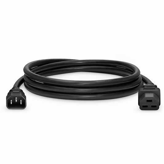 10ft (3m) IEC60320 C14 to IEC60320 C21 Heavy-Duty 14AWG 250V/15A Power Cord, Black