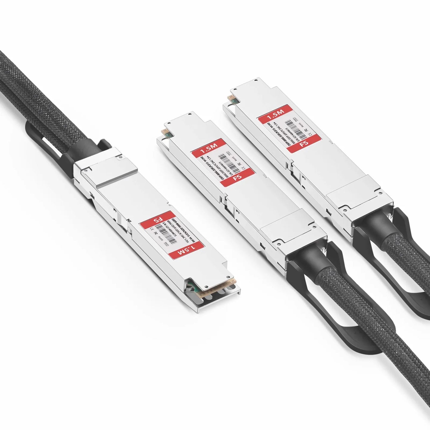 1.5m (5ft) NVIDIA/Mellanox MCP7Y00-N01A Compatible 800G OSFP 8 x 100G PAM4 Finned Top to 2 x 400G OSFP 4 x 100G PAM4 Flat Top Ethernet Passive Direct Attach Copper Breakout Cable