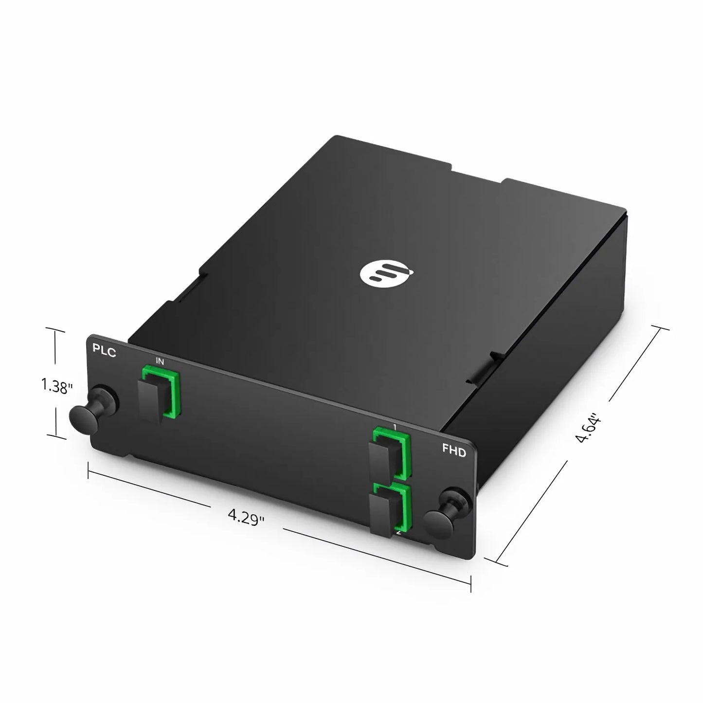 1 x 2 PLC Fiber Splitter, Standard FHD™ Cassette SC/APC, Singlemode, for Optical LAN