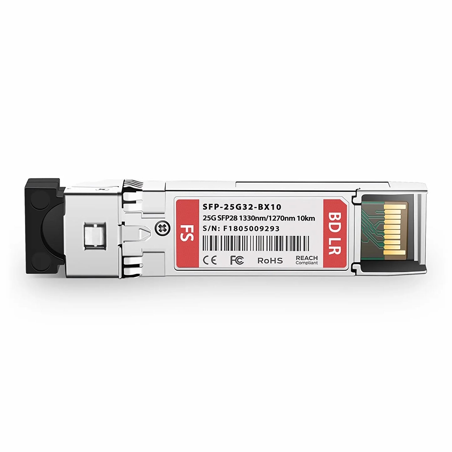 Cisco SFP-25GBX-D-10 Compatible 25GBASE-D SFP28 BiDi 1330nm-TX/1270nm-RX 10km DOM Simplex LC/UPC SMF Optical Transceiver Module
