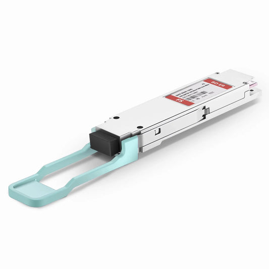 100GBASE-BX40-U QSFP28 BiDi 4 x 25G NRZ 1304.58nm-TX/1309.14nm-RX 40km DOM Simplex LC/UPC SMF Optical Transceiver Module for FS Switches