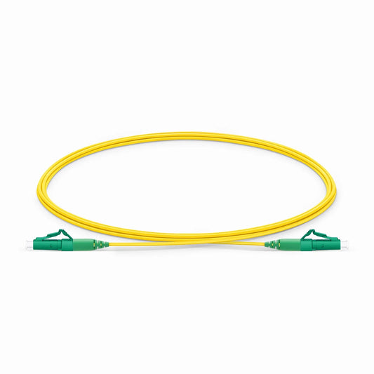 2m (7ft) Fiber Patch Cable, 1 Fiber, LC APC Simplex to LC APC Simplex, Single Mode (OS2), Riser (OFNR), 1.2mm, Tight-Buffered, Yellow