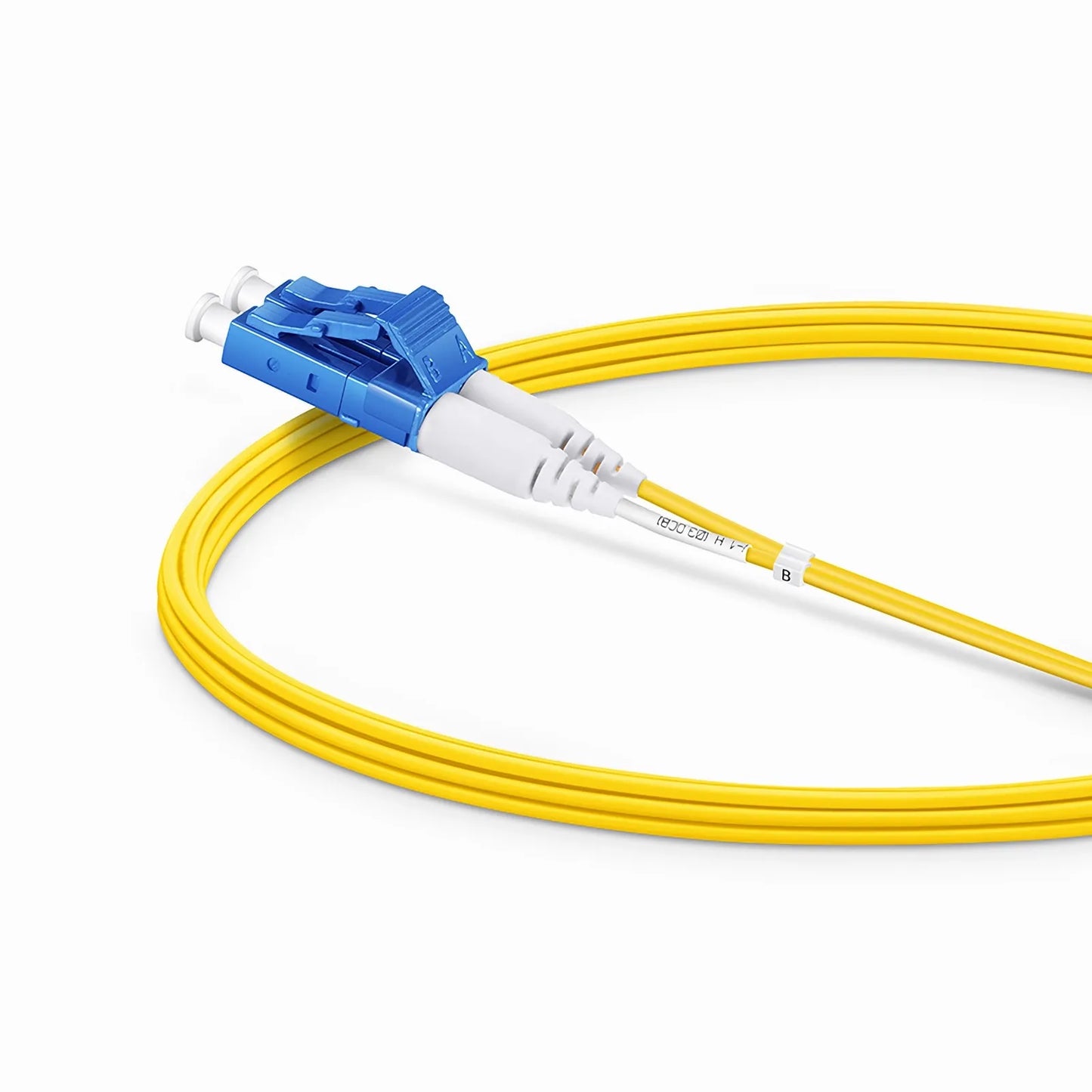 3m (10ft) Fiber Patch Cable, 2 Fibers, LC UPC Duplex to SC UPC Duplex, Single Mode (OS2), Riser (OFNR), 1.2mm, Tight-Buffered, Yellow