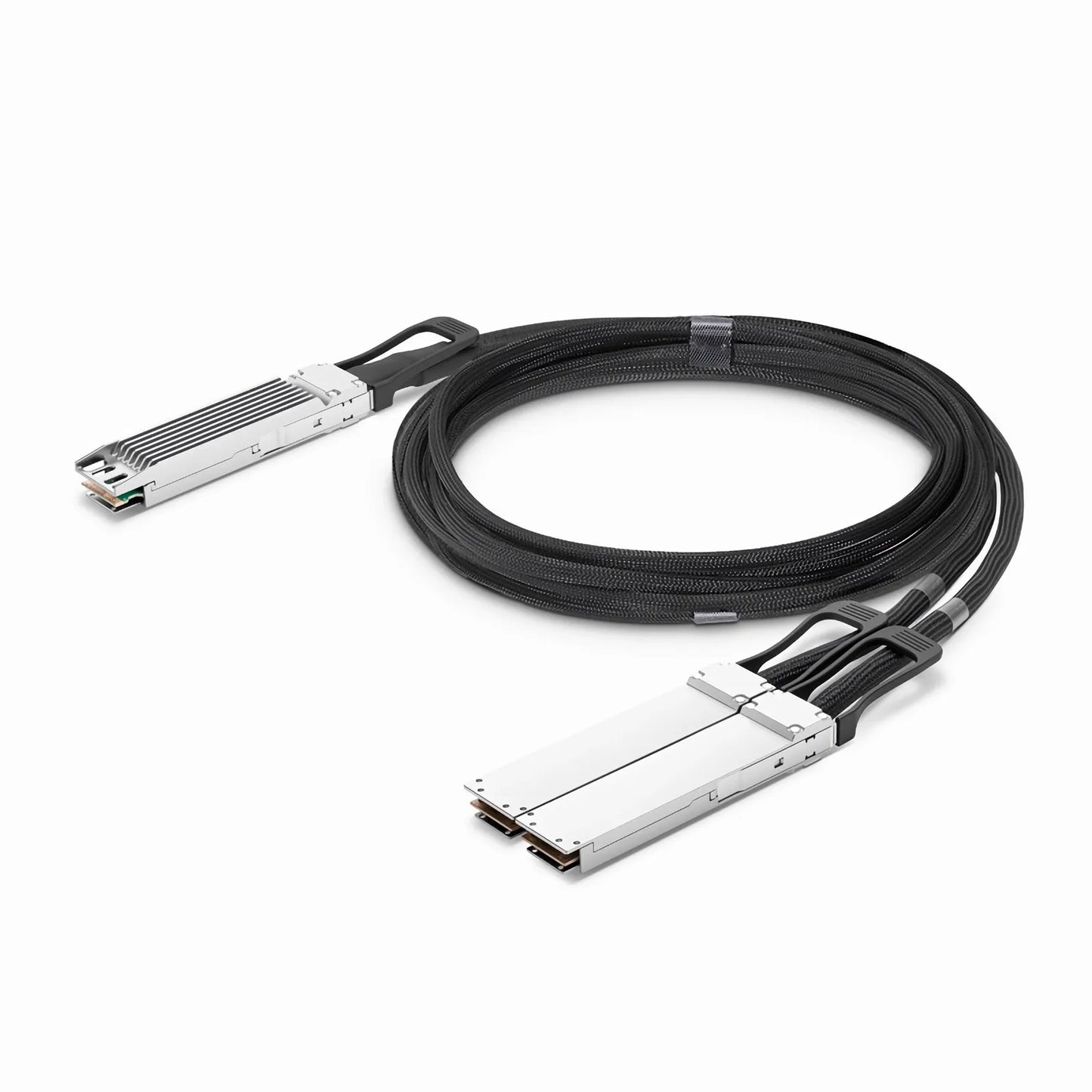 5m (16ft) NVIDIA/Mellanox MCA7J60-N005 Compatible 800G OSFP 8 x 100G PAM4 Finned Top to 2 x 400G OSFP 4 x 100G PAM4 Flat Top InfiniBand NDR Active Direct Attach Copper Breakout Cable for Quantum-2 Switches and ConnectX-7 HCA