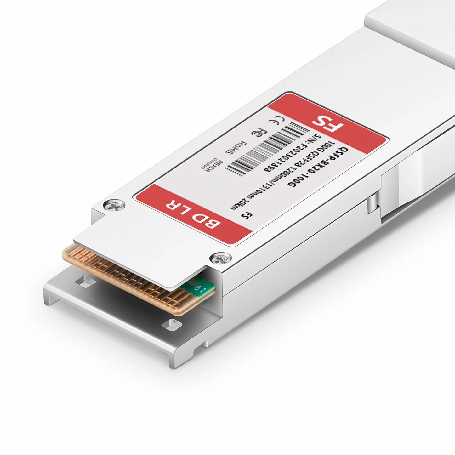 100GBASE-BX20-U QSFP28 BiDi 4 x 25G NRZ 1280nm-TX/1310nm-RX 20km DOM Simplex LC/UPC SMF Optical Transceiver Module for FS Switches