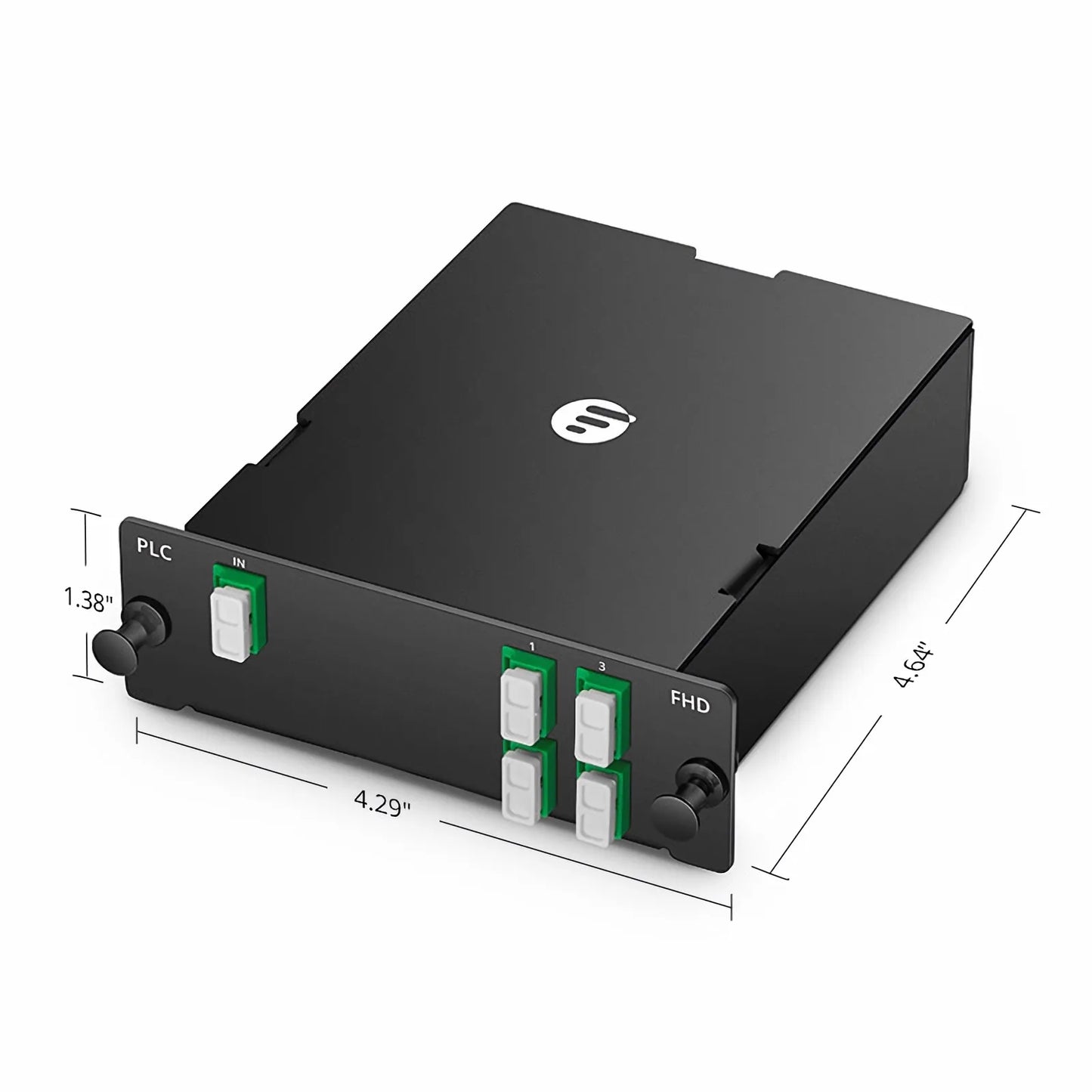 1 x 8 PLC Fiber Splitter, Standard FHD™ Cassette LC/APC, Singlemode, for Optical LAN
