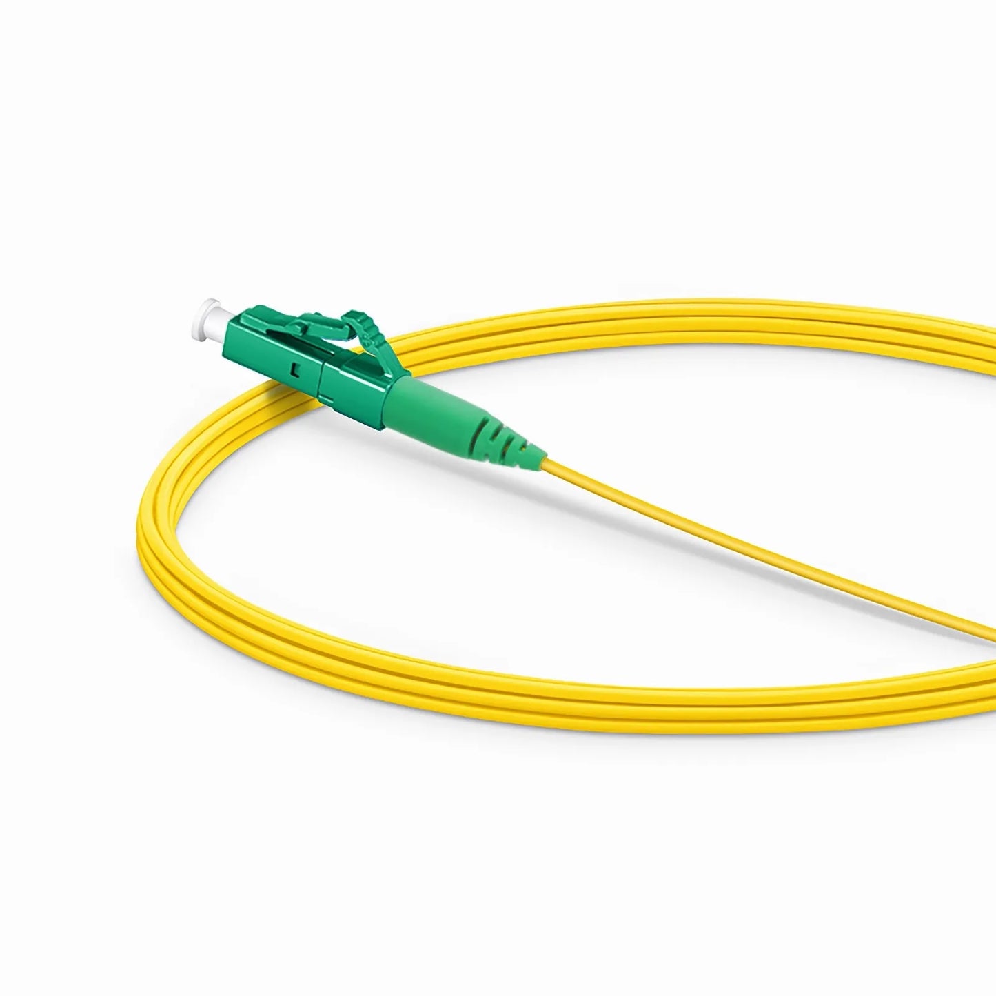 3m (10ft) Fiber Patch Cable, 1 Fiber, LC APC Simplex to SC APC Simplex, Single Mode (OS2), Riser (OFNR), 1.2mm, Tight-Buffered, Yellow