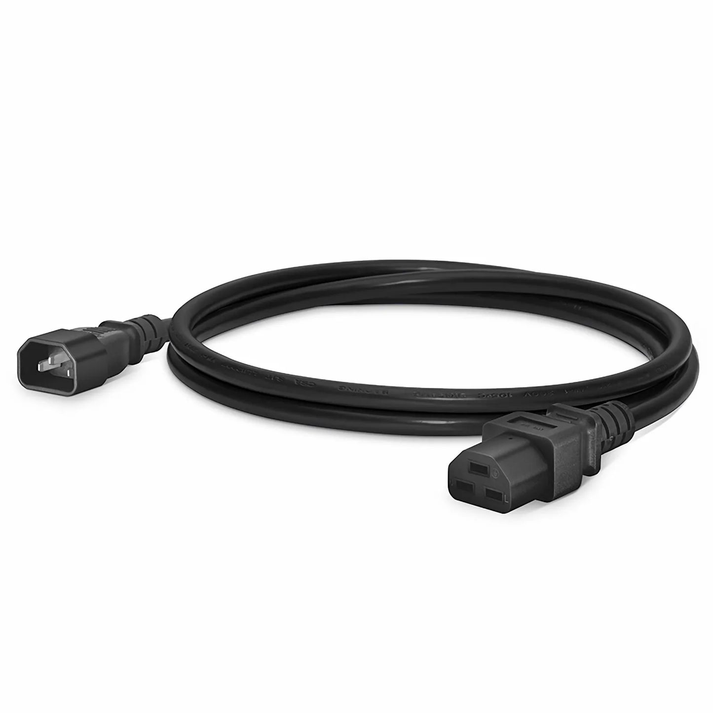 6ft (1.8m) IEC60320 C14 to IEC60320 C21 Heavy-Duty 14AWG 250V/15A Power Cord, Black