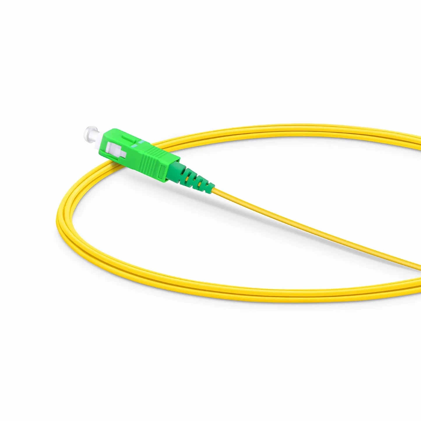 2m (7ft) Fiber Patch Cable, 1 Fiber, SC APC Simplex to SC APC Simplex, Single Mode (OS2), LSZH, 1.2mm, Tight-Buffered, Yellow