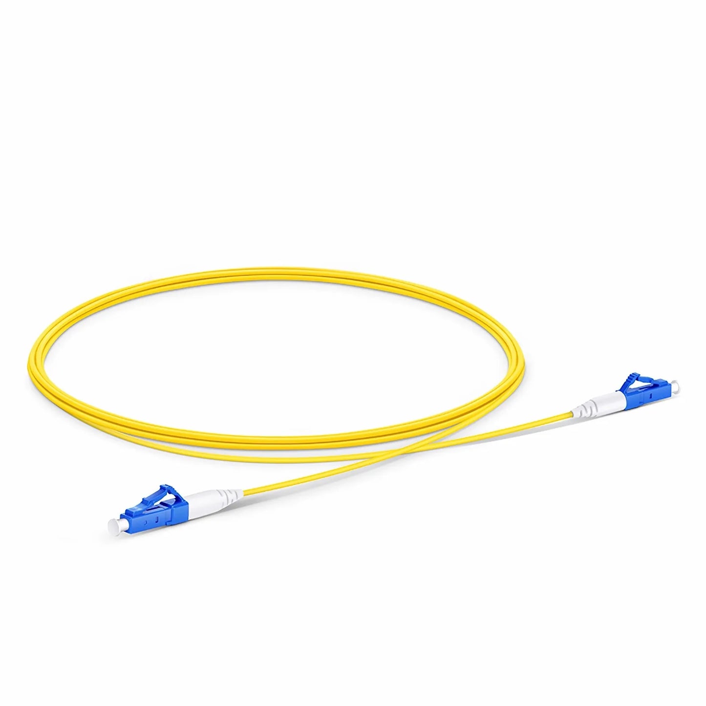 2m (7ft) Fiber Patch Cable, 1 Fiber, LC UPC Simplex to LC UPC Simplex, Single Mode (OS2), LSZH, 1.2mm, Tight-Buffered, Yellow