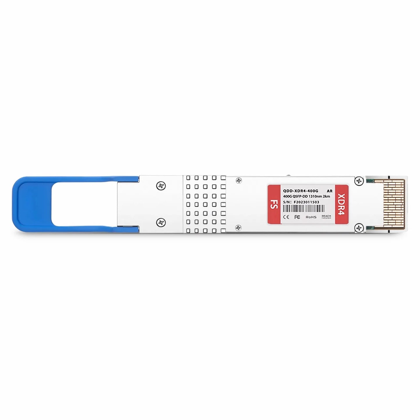 HPE Aruba Compatible 400GBASE-XDR4 QSFP-DD 8 x 50G PAM4 1310nm 2km DOM MPO-12/APC SMF Optical Transceiver Module, Breakout to 4 x 100G-FR