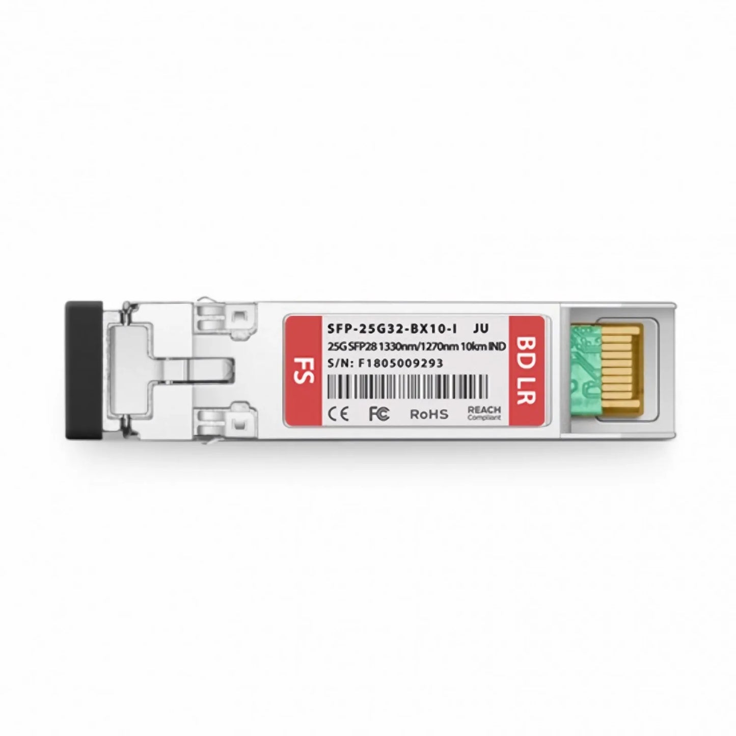 Juniper Networks SFP28-25G-BX-I Compatible 25GBASE-D SFP28 BiDi 1330nm-TX/1270nm-RX 10km DOM Simplex LC/UPC SMF Optical Transceiver Module (Industrial)