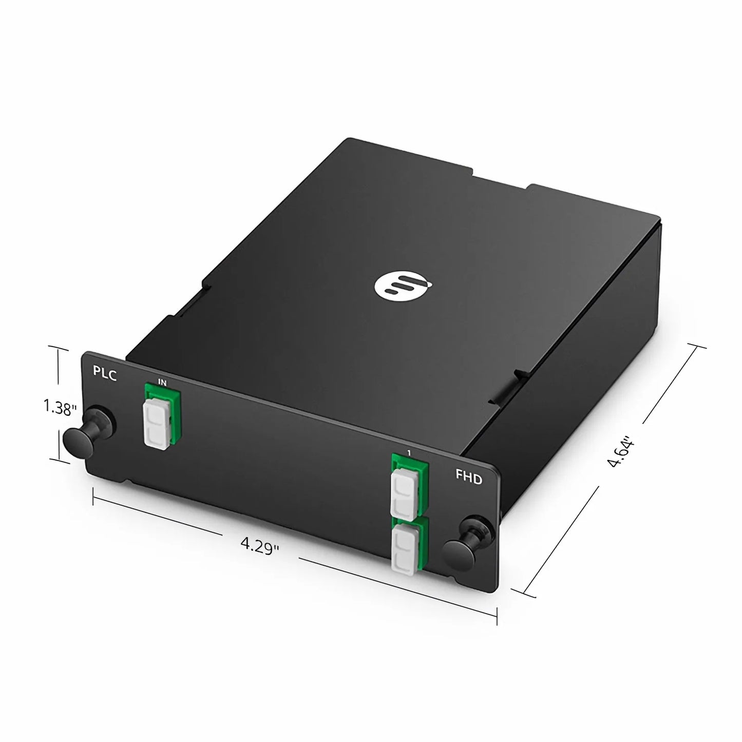 1 x 4 PLC Fiber Splitter, Standard FHD™ Cassette LC/APC, Singlemode, for Optical LAN