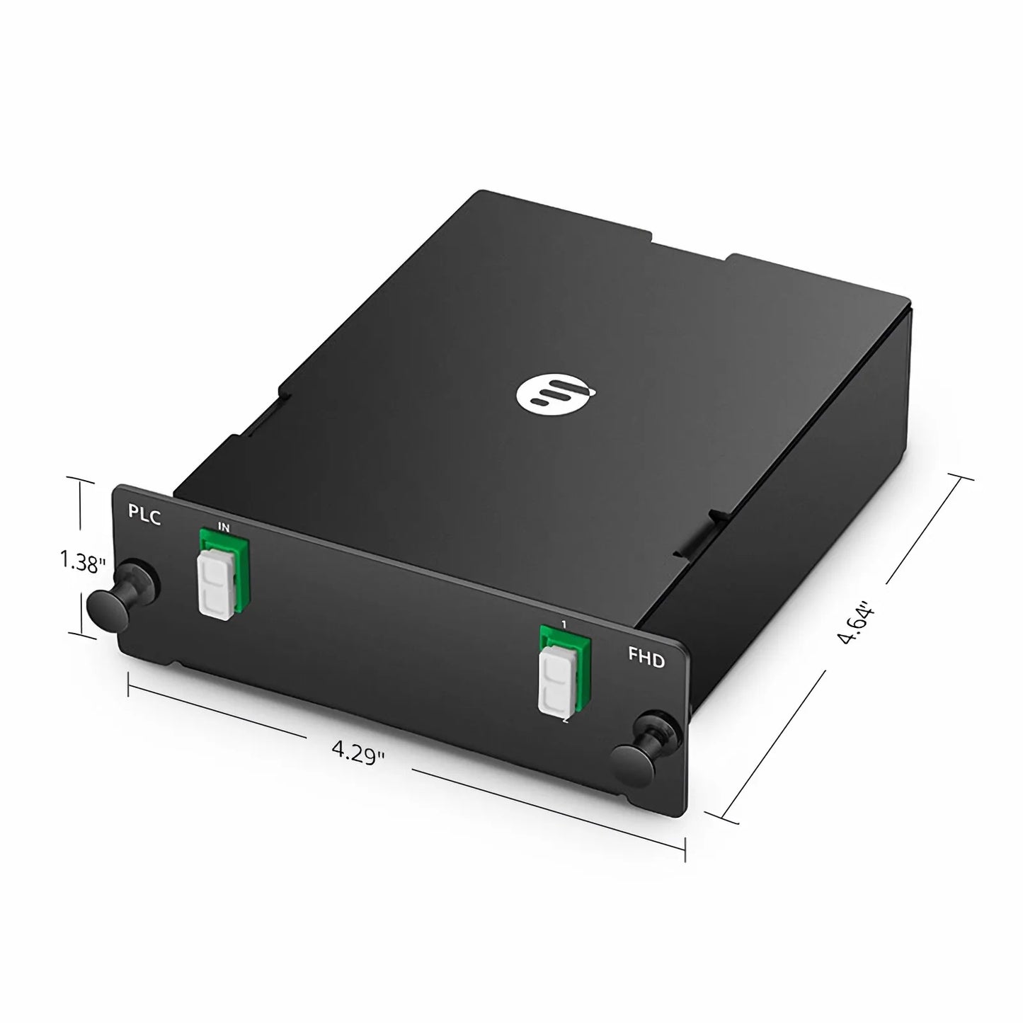 1 x 2 PLC Fiber Splitter, Standard FHD™ Cassette LC/APC, Singlemode, for Optical LAN