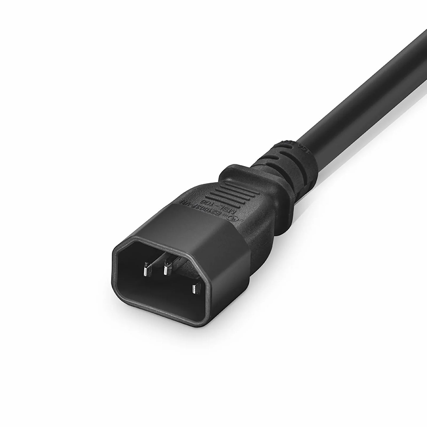 10ft (3m) IEC60320 C14 to IEC60320 C21 Heavy-Duty 14AWG 250V/15A Power Cord, Black