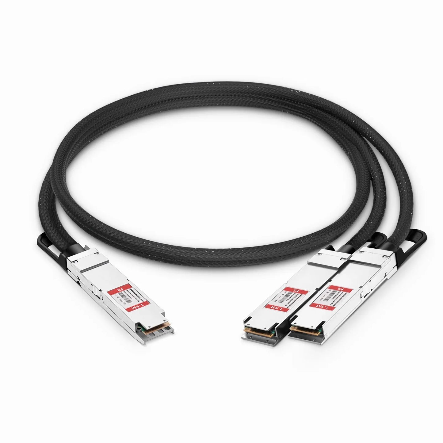1.5m (5ft) NVIDIA/Mellanox MCP7Y00-N01A Compatible 800G OSFP 8 x 100G PAM4 Finned Top to 2 x 400G OSFP 4 x 100G PAM4 Flat Top Ethernet Passive Direct Attach Copper Breakout Cable