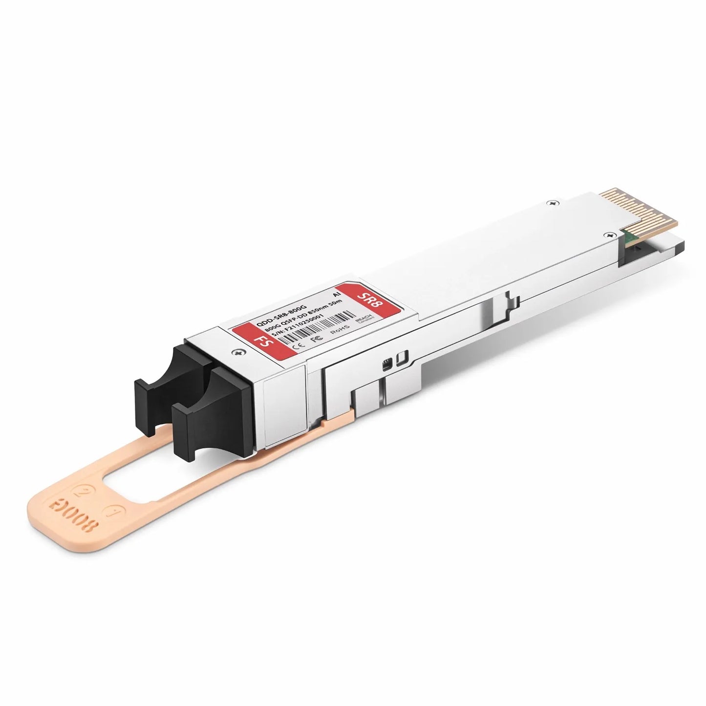 Arista Networks QDD-800G-2VSR4 Compatible 800GBASE 2xSR4/SR8 QSFP-DD 8 x 100G PAM4 850nm 50m DOM Dual MPO-12/APC MMF Optical Transceiver Module