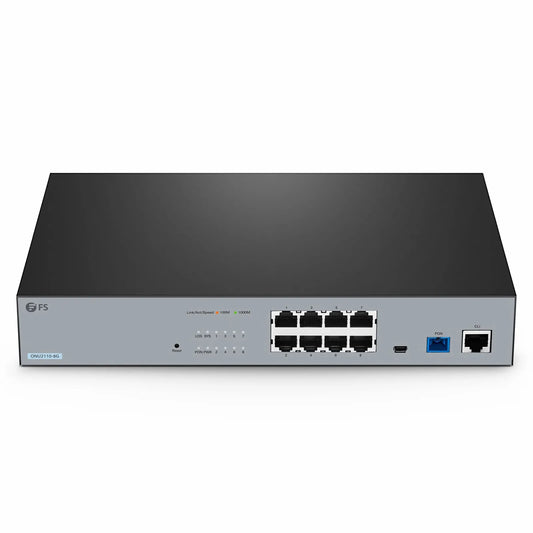 ONU2110-8G, XPON (GPON + EPON) MDU ONU with 1 x PON, 8 x GE