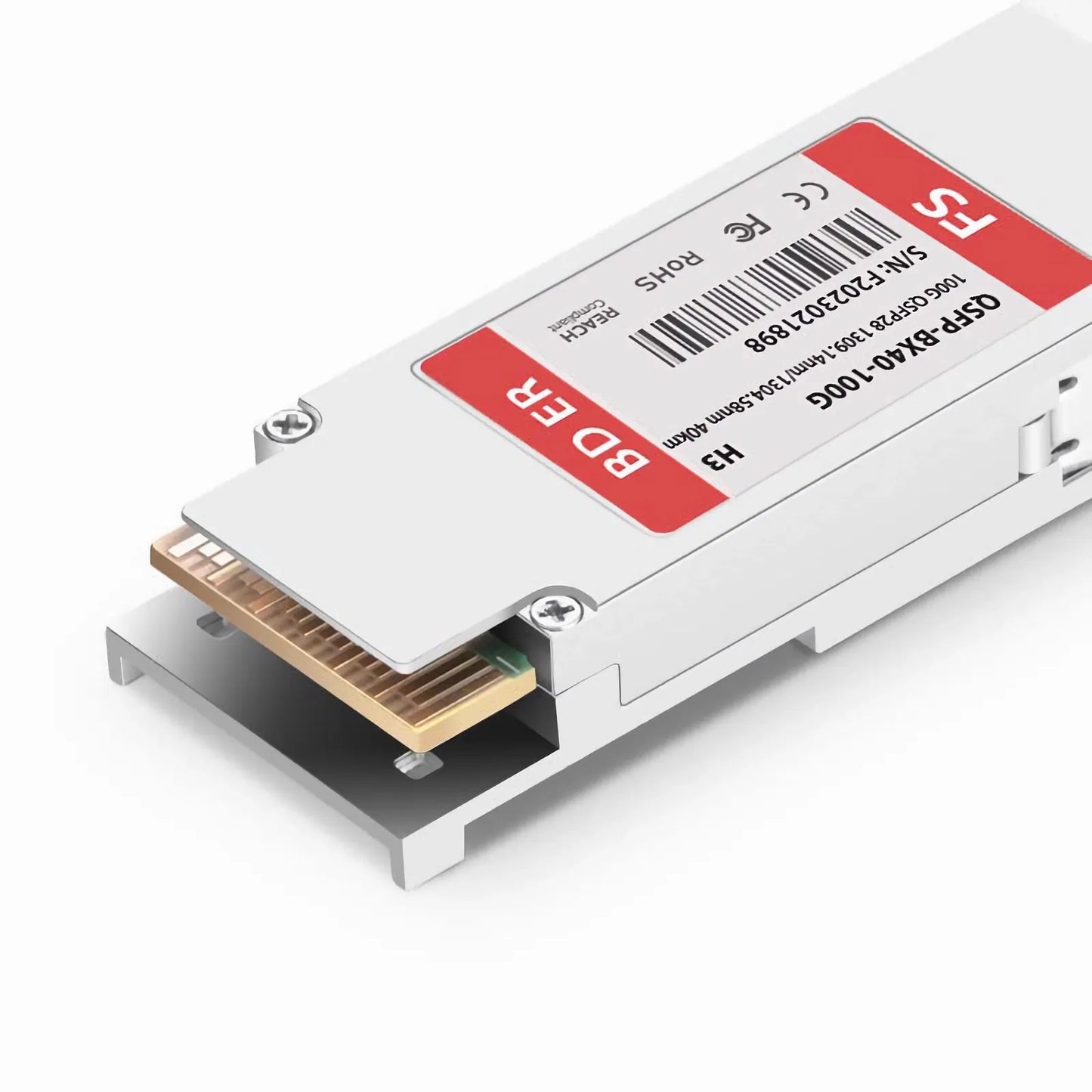 H3C Compatible 100GBASE-BX40-D QSFP28 BiDi 4 x 25G NRZ 1309.14nm-TX/1304.58nm-RX 40km DOM Simplex LC/UPC SMF Optical Transceiver Module