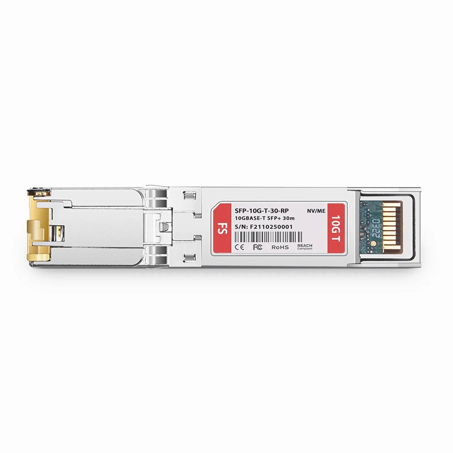NVIDIA/Mellanox Compatible 10GBASE-T SFP+ Copper 30m RJ-45 Transceiver Module with Reduced Power Consumption (LOS)