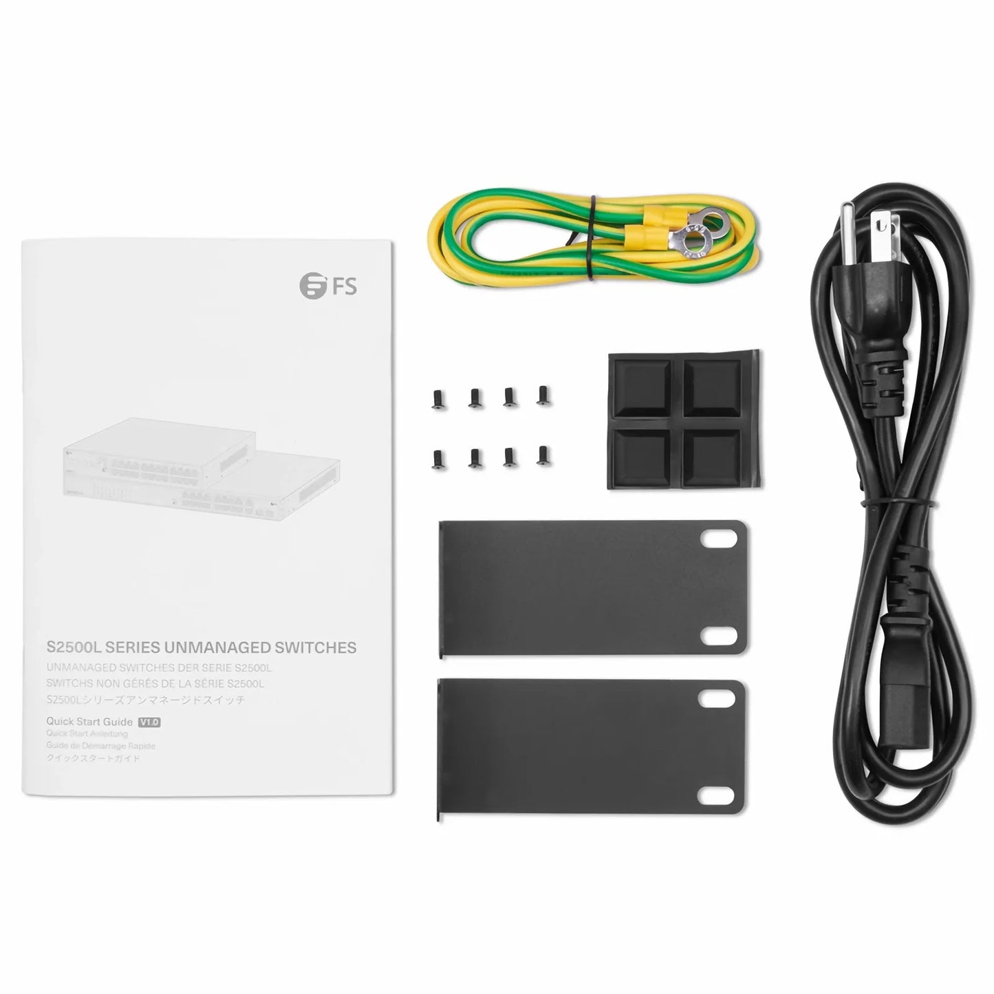 S2500L-24T, 24-Port Gigabit Ethernet L2 Unmanaged Switch, 24 x 10/100/1000M Gigabit RJ45, Fanless, Desktop/Rackmount