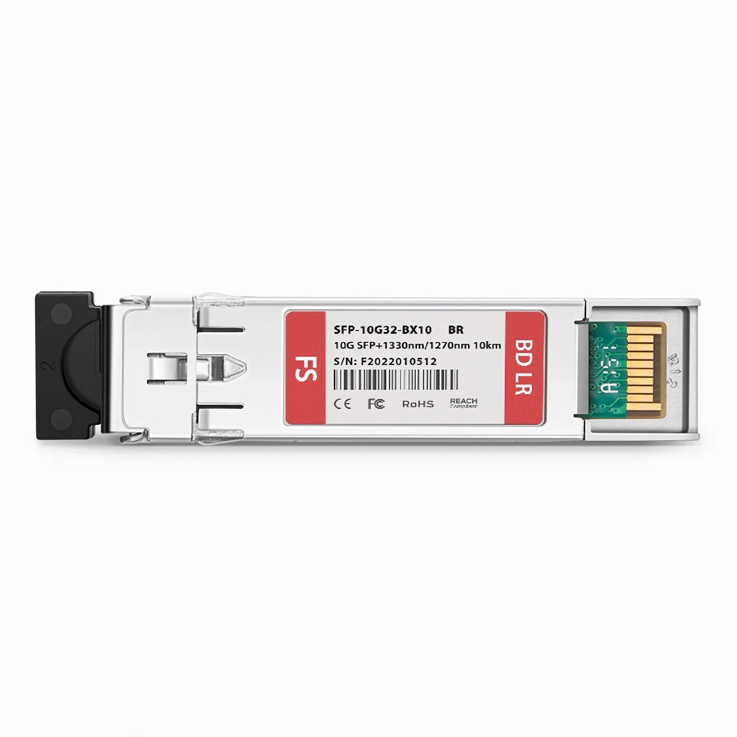 Brocade Compatible 10GBASE-BX10-D BiDi SFP+ 1330nm-TX/1270nm-RX 10km DOM Simplex LC/UPC SMF Optical Transceiver Module