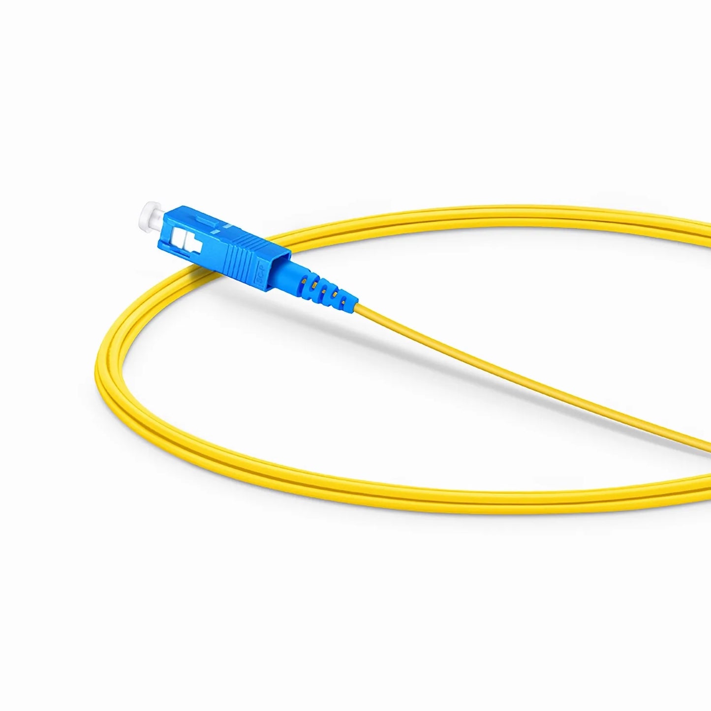 2m (7ft) Fiber Patch Cable, 1 Fiber, SC UPC Simplex to SC UPC Simplex, Single Mode (OS2), Riser (OFNR), 1.2mm, Tight-Buffered, Yellow