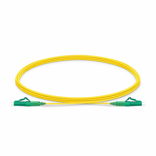 3m (10ft) Fiber Patch Cable, 1 Fiber, LC APC Simplex to LC APC Simplex, Single Mode (OS2), Riser (OFNR), 1.2mm, Tight-Buffered, Yellow
