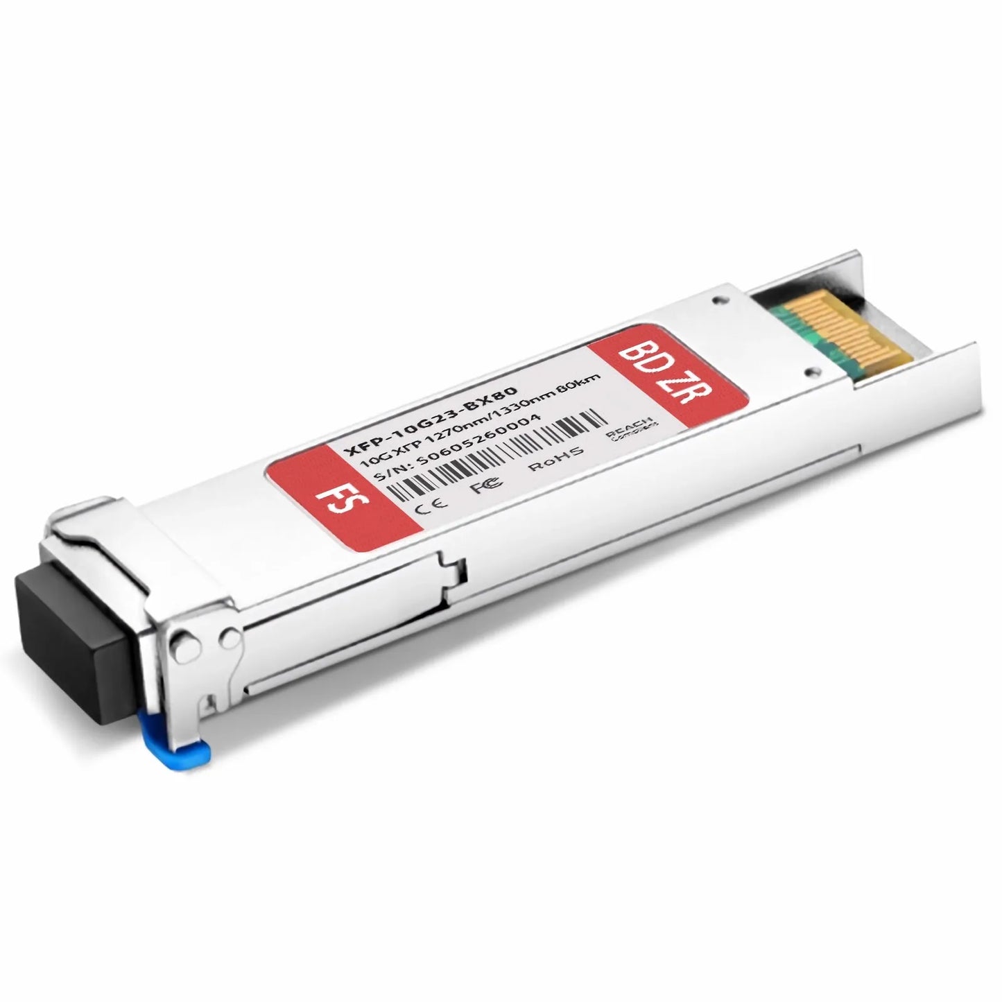 Cisco XFP-10G-BX80U Compatible 10GBASE-BX XFP BiDi 1270nm-TX/1330nm-RX 80km DOM Simplex LC SMF Optical Transceiver Module