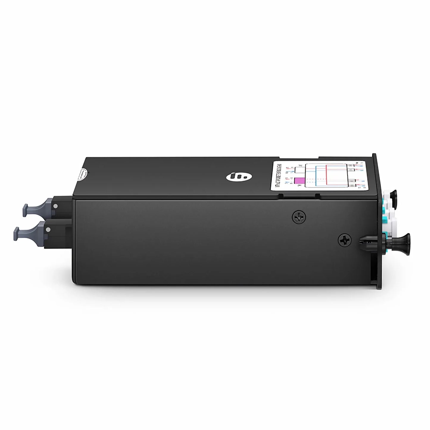 FHD™ MTP®-LC TAP Cassette, OM4 Multimode, 4 x LC Duplex Live Ports, MTP®-8 Male Live Port, MTP®-8 Male TAP Port, 50/50 Split Ratio (Live/TAP), 10/40/100G