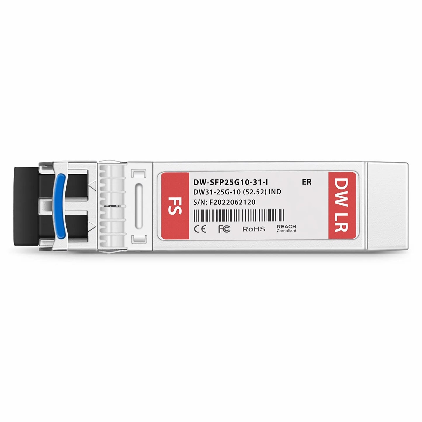 Ericsson C31 Compatible SFP28 25G DWDM 1552.52nm 100GHz 10km DOM Duplex LC/UPC SMF Optical Transceiver Module For 5G Wireless (Industrial)