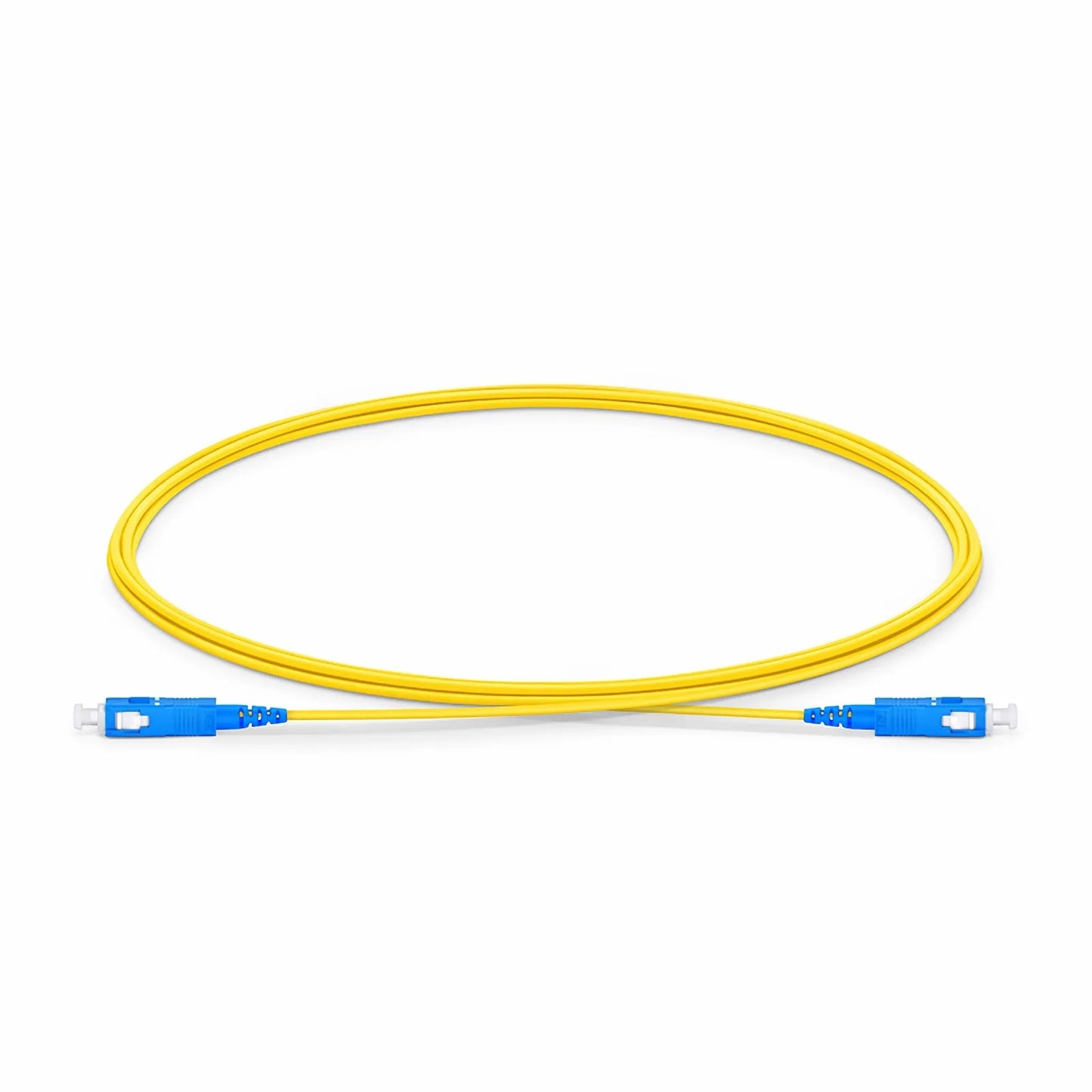2m (7ft) Fiber Patch Cable, 1 Fiber, SC UPC Simplex to SC UPC Simplex, Single Mode (OS2), Riser (OFNR), 1.2mm, Tight-Buffered, Yellow