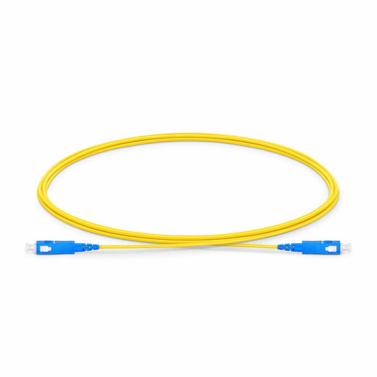 2m (7ft) Fiber Patch Cable, 1 Fiber, SC UPC Simplex to SC UPC Simplex, Single Mode (OS2), Riser (OFNR), 1.2mm, Tight-Buffered, Yellow