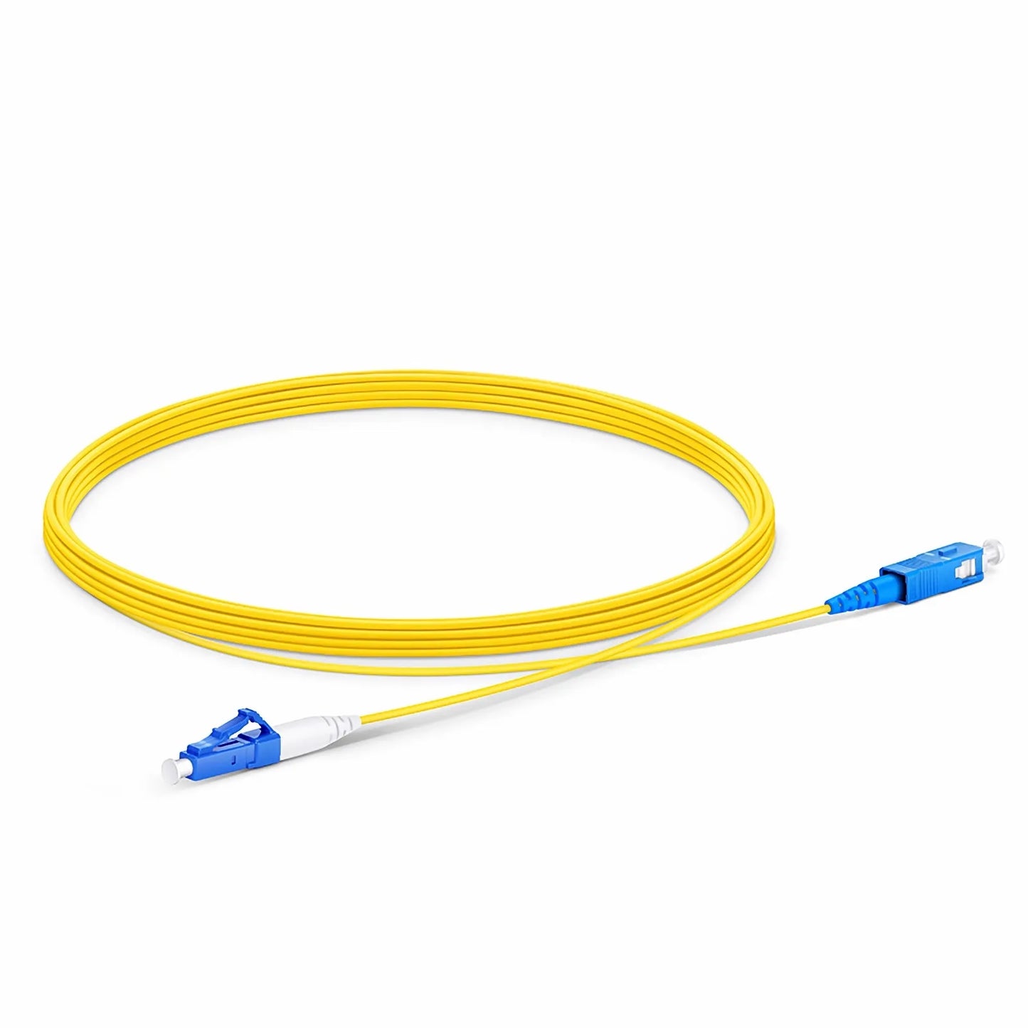 5m (16ft) Fiber Patch Cable, 1 Fiber, LC UPC Simplex to SC UPC Simplex, Single Mode (OS2), Riser (OFNR), 1.2mm, Tight-Buffered, Yellow