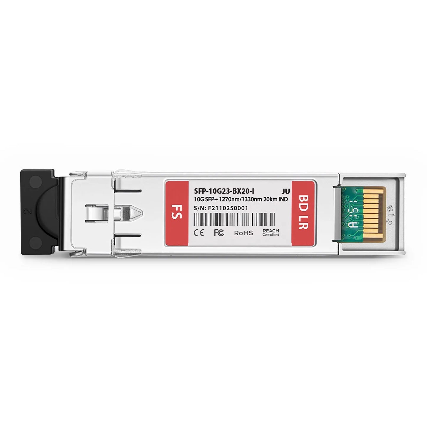 Juniper Networks Compatible 10GBASE-BX BiDi SFP+ 1270nm-TX/1330nm-RX 20km DOM Simplex LC/UPC SMF Optical Transceiver Module (Industrial)