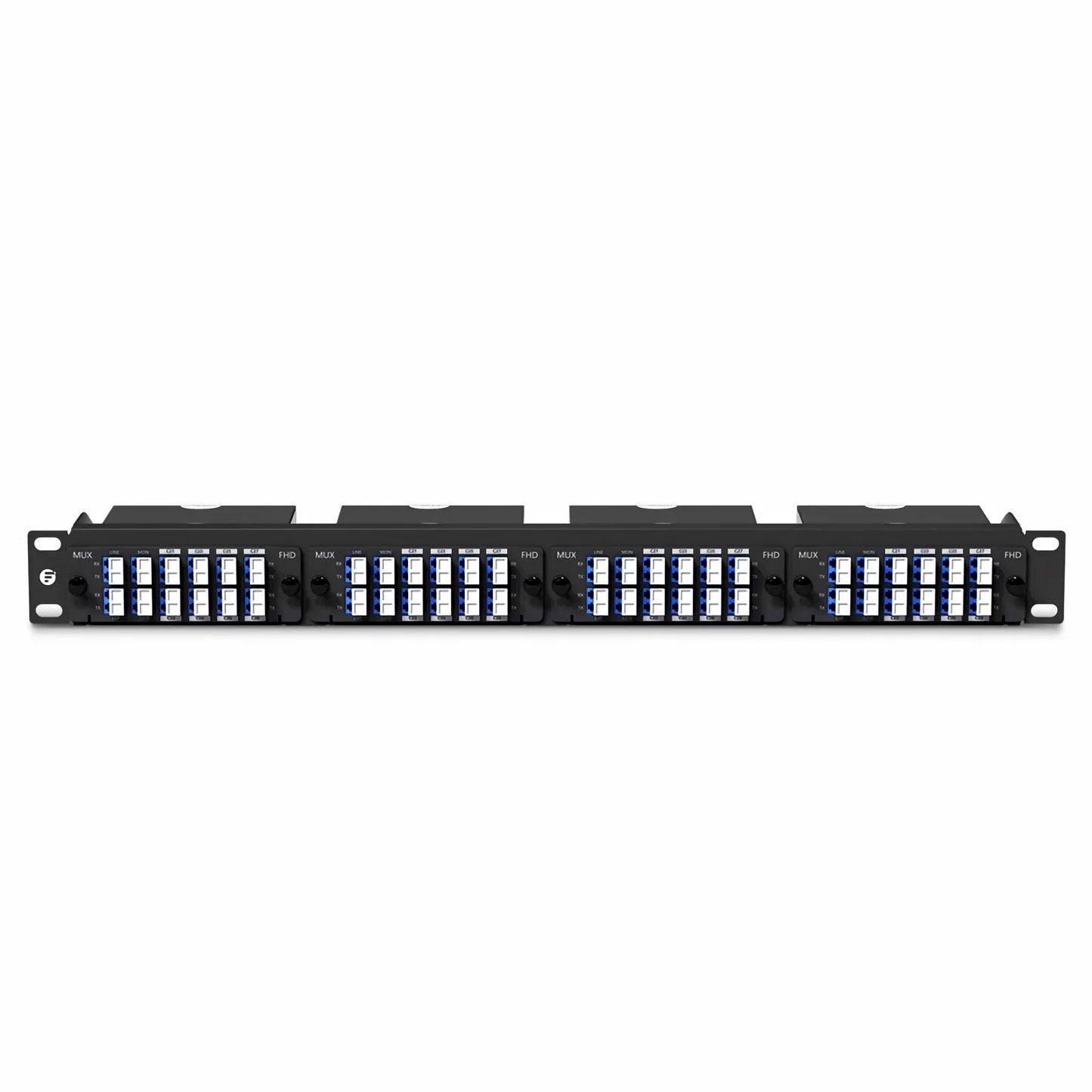 8 Channels DWDM Mux Demux, 100GHz C21-C28, with Monitor, Expansion and 1310nm Port, 2.4dB Typical IL, LC/UPC, Dual Fiber, High Density, FHD™ Plug-in Module