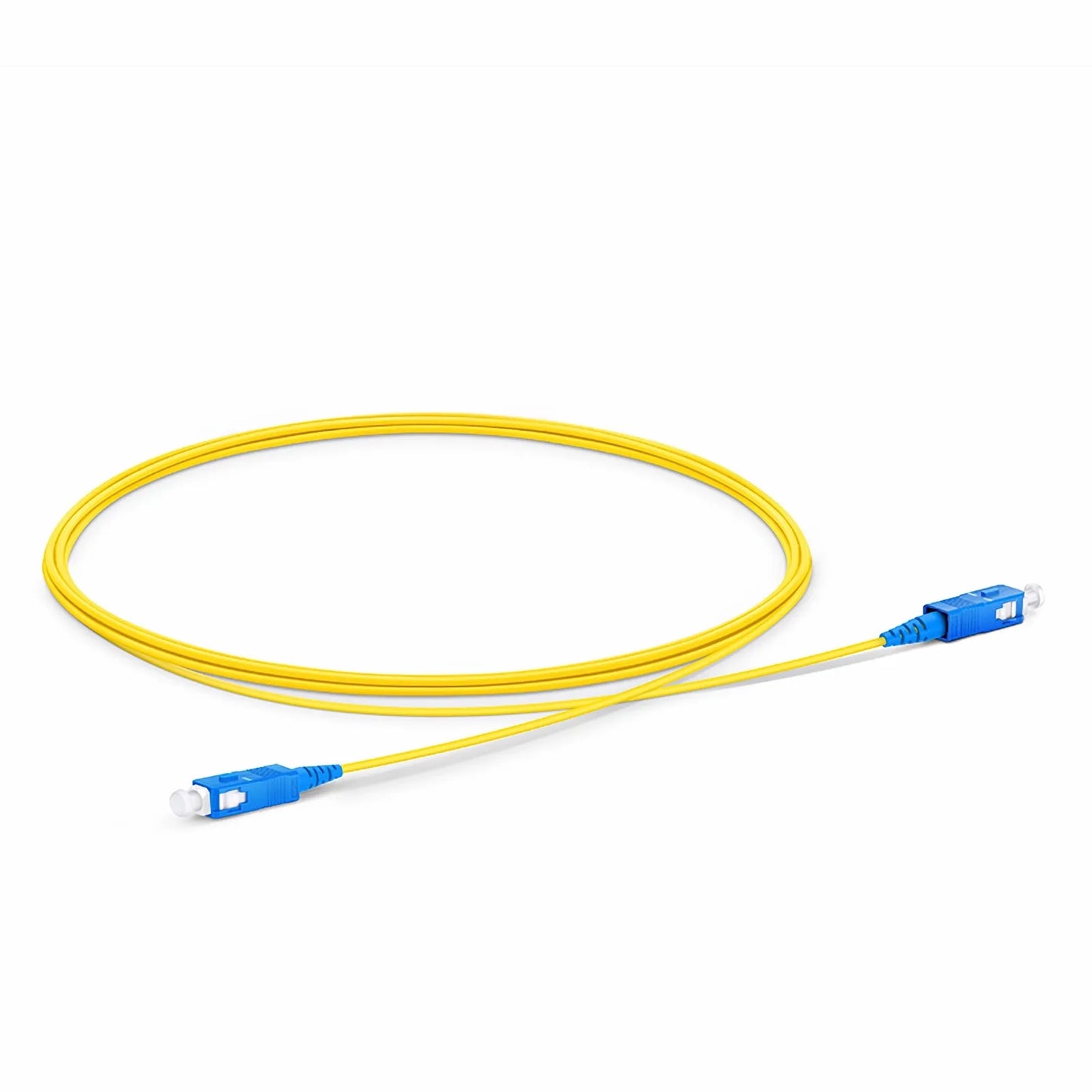 2m (7ft) Fiber Patch Cable, 1 Fiber, SC UPC Simplex to SC UPC Simplex, Single Mode (OS2), LSZH, 1.2mm, Tight-Buffered, Yellow