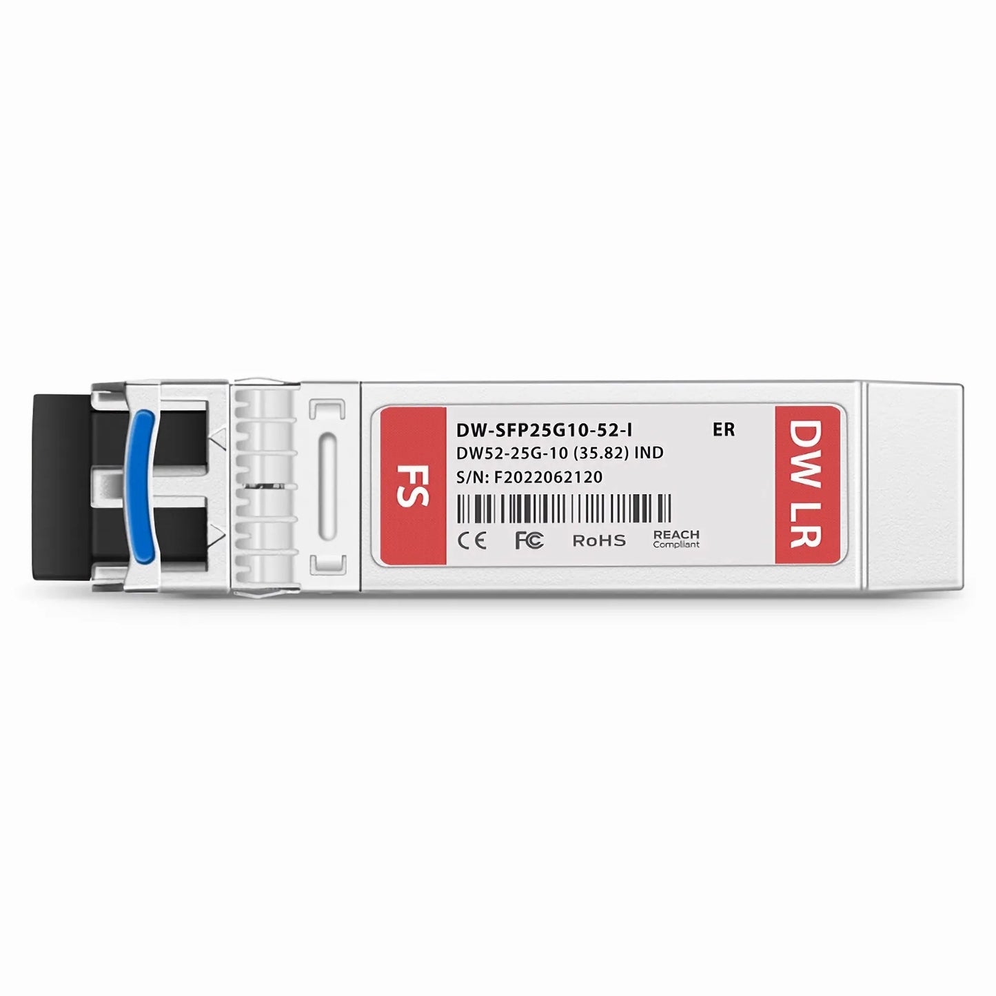 Ericsson C52 Compatible SFP28 25G DWDM 1535.82nm 100GHz 10km DOM Duplex LC/UPC SMF Optical Transceiver Module For 5G Wireless (Industrial)