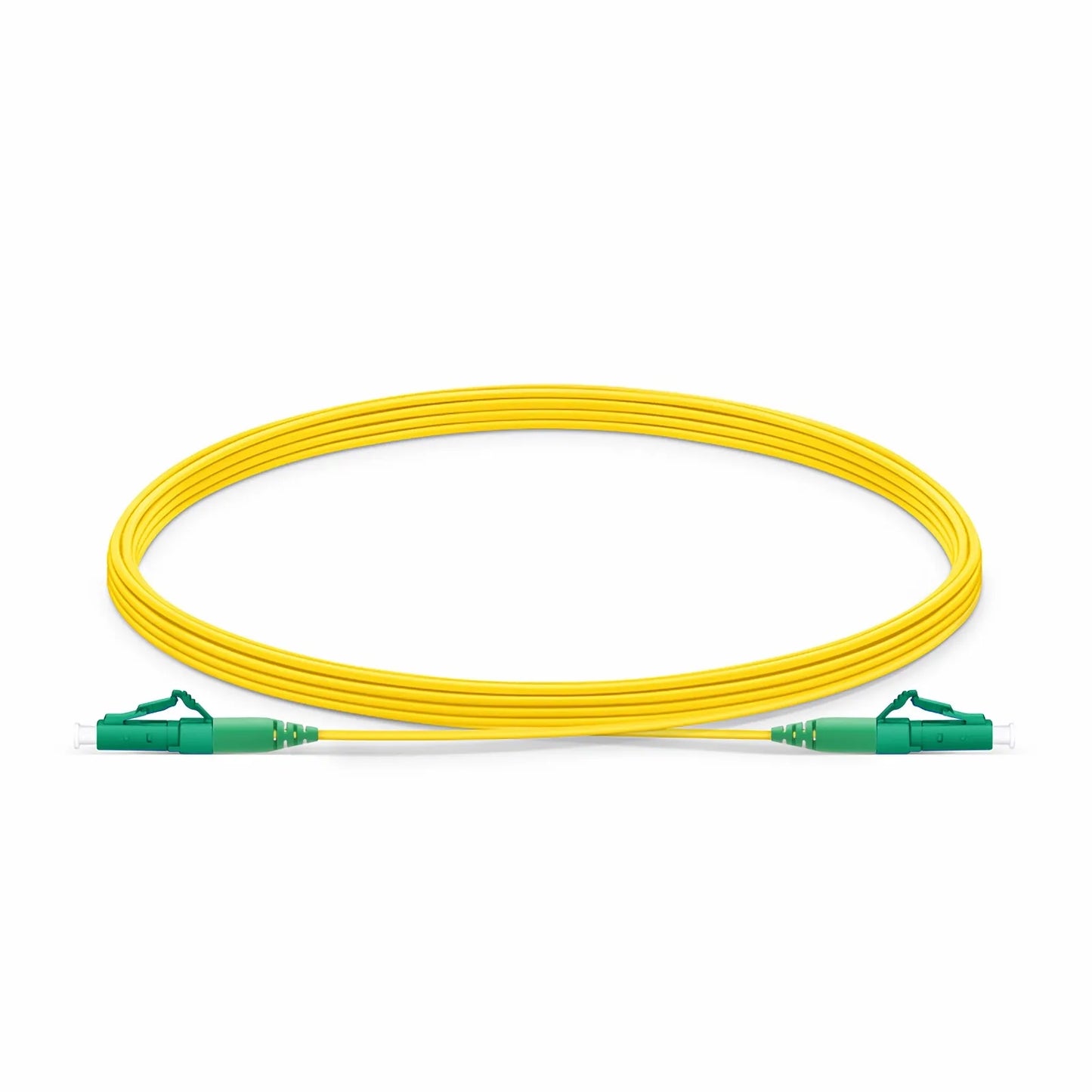 5m (16ft) Fiber Patch Cable, 1 Fiber, LC APC Simplex to LC APC Simplex, Single Mode (OS2), Riser (OFNR), 1.2mm, Tight-Buffered, Yellow