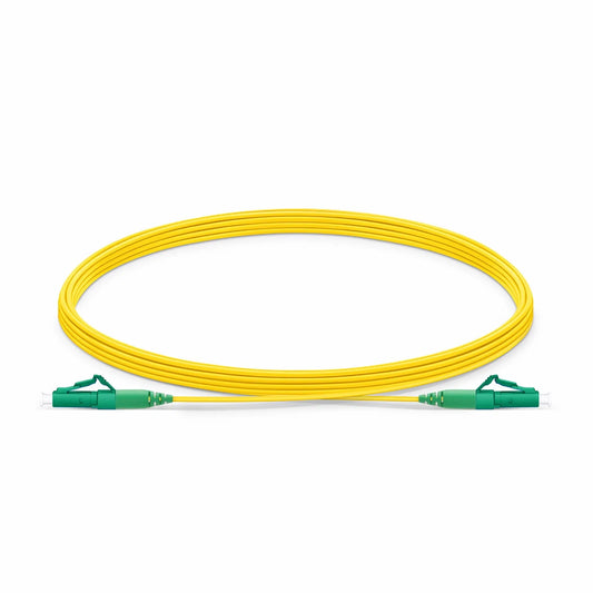 5m (16ft) Fiber Patch Cable, 1 Fiber, LC APC Simplex to LC APC Simplex, Single Mode (OS2), Riser (OFNR), 1.2mm, Tight-Buffered, Yellow