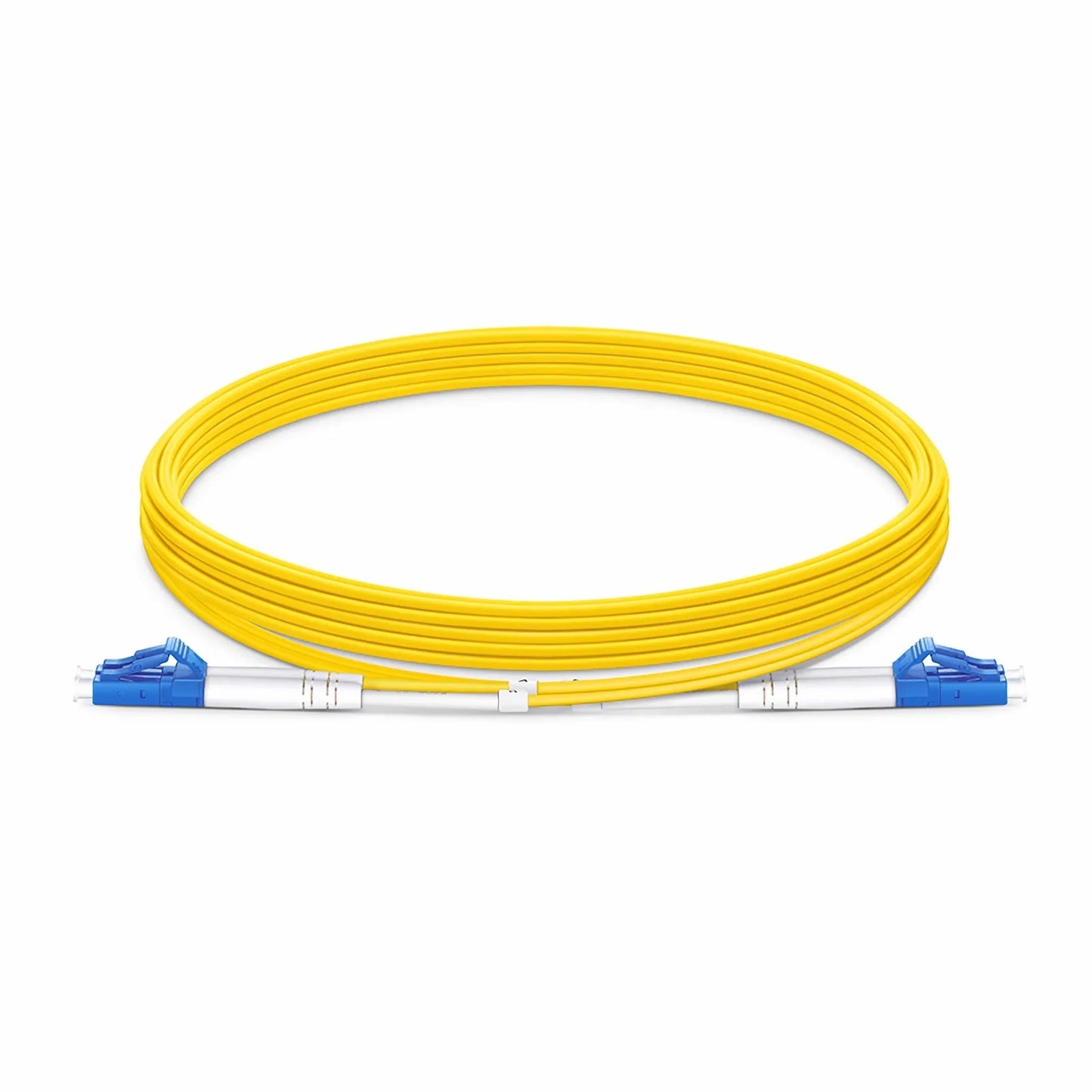 5m (16ft) Fiber Patch Cable, 2 Fibers, LC UPC Duplex to LC UPC Duplex, Single Mode (OS2), Plenum (OFNP), 1.6mm, Tight-Buffered, Yellow