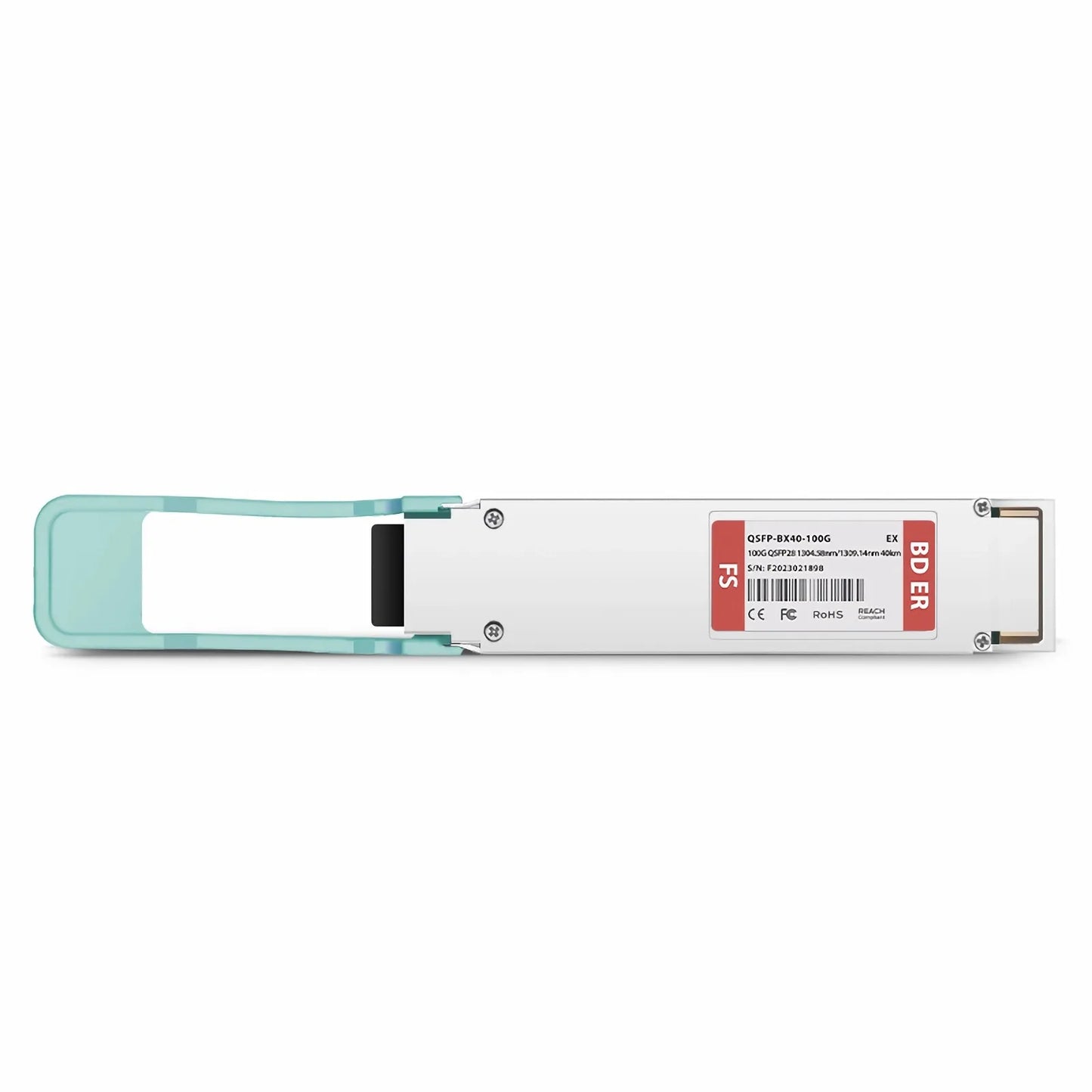 Extreme Compatible 100GBASE-BX40-U QSFP28 BiDi 4 x 25G NRZ 1304.58nm-TX/1309.14nm-RX 40km DOM Simplex LC/UPC SMF Optical Transceiver Module