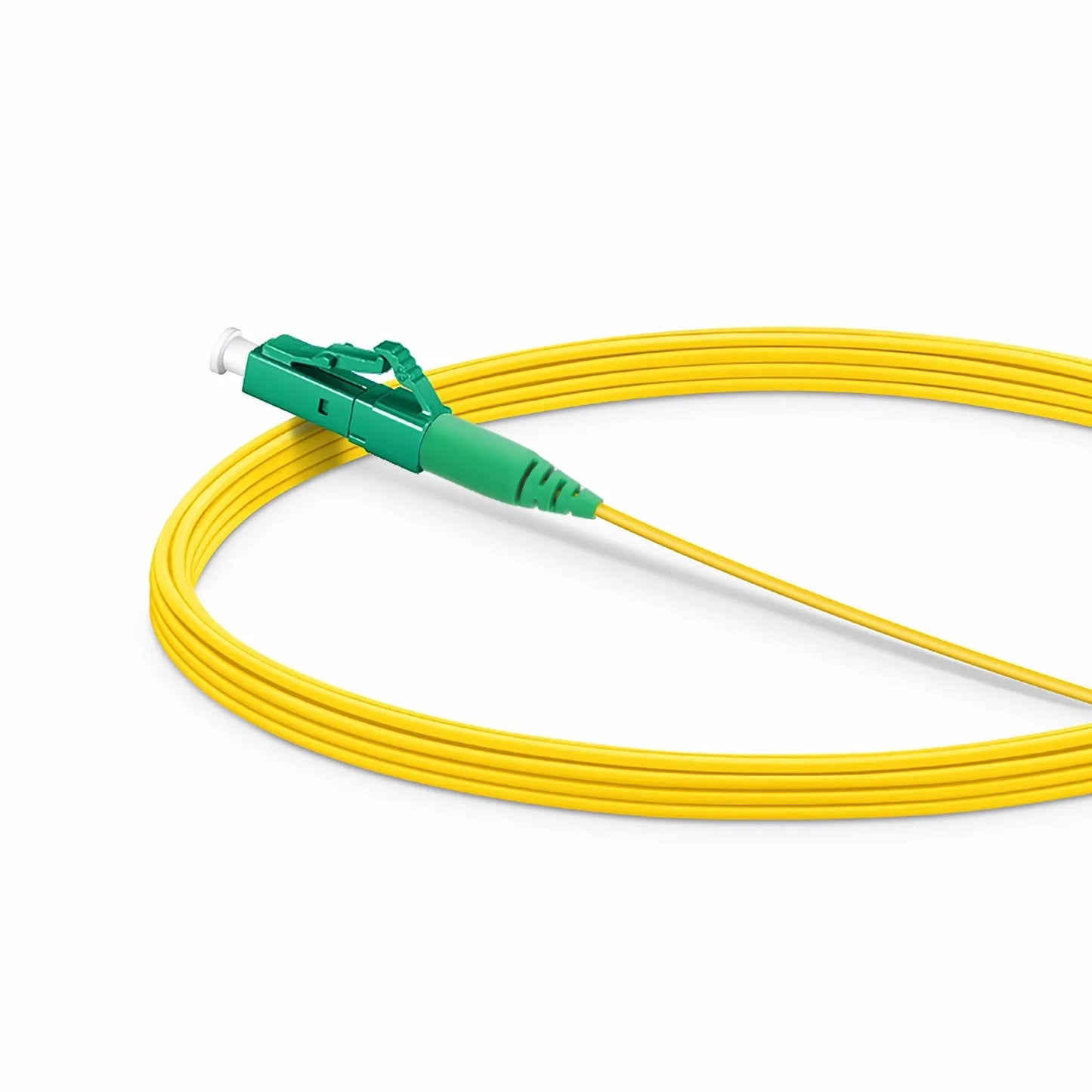 5m (16ft) Fiber Patch Cable, 1 Fiber, LC APC Simplex to LC APC Simplex, Single Mode (OS2), Riser (OFNR), 1.2mm, Tight-Buffered, Yellow