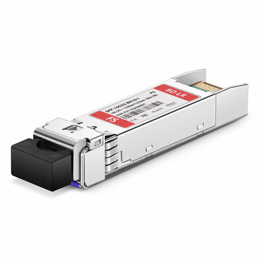 10GBASE-BX BiDi SFP+ 1330nm-TX/1270nm-RX 10km DOM Simplex LC/UPC SMF Optical Transceiver Module (Industrial) for FS Switches