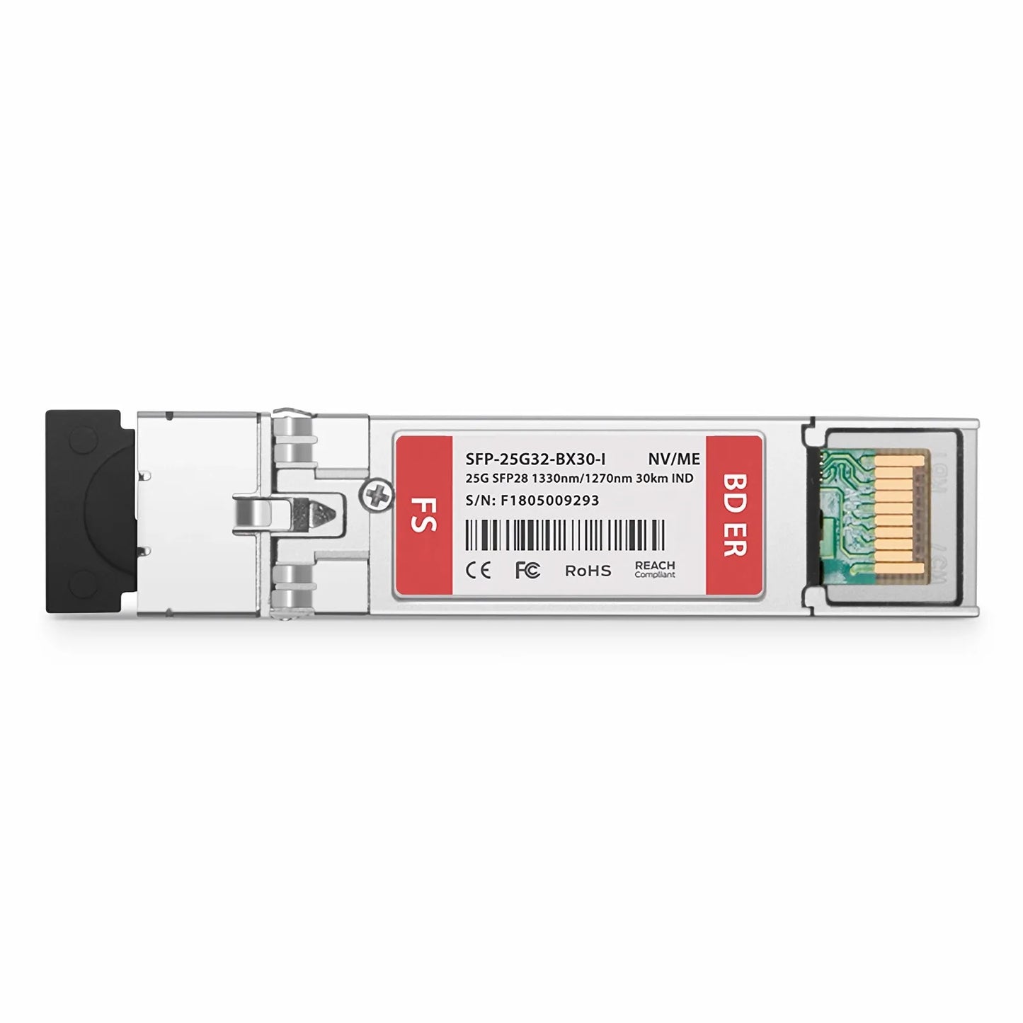 NVIDIA/Mellanox Compatible 25GBASE-D SFP28 BiDi 1310nm-TX/1270nm-RX 30km DOM Simplex LC/UPC SMF Ethernet Optical Transceiver Module (Industrial)